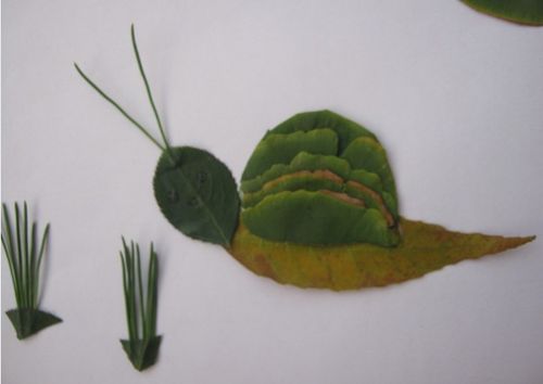 有趣的树叶画亲子合作力量大