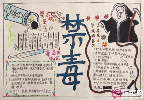 禁毒环境健康成长手抄报 健康成长手抄报