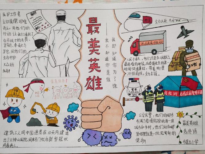 致敬抗疫英雄手抄报(原创)_小朋友_致敬英雄_文化_阅读