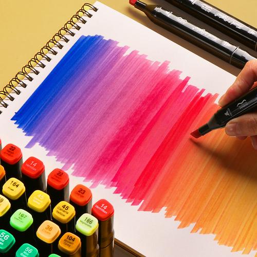 马克笔套装touch正品48色全套双头美术生专用正版1000色小学生绘画