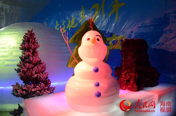 海南也可看冰雕 昌江冰雪世界引爆十一黄金周