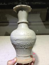 方圆古玩 老窑古瓷器宋代 青瓷影青花瓶摆件 实体已出