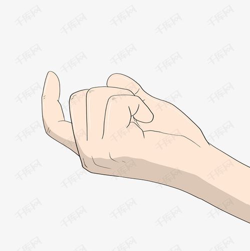 勾一勾手势手绘插画