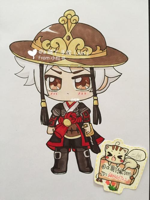 迷你世界q版头像人物手绘画线稿二创程锦衣