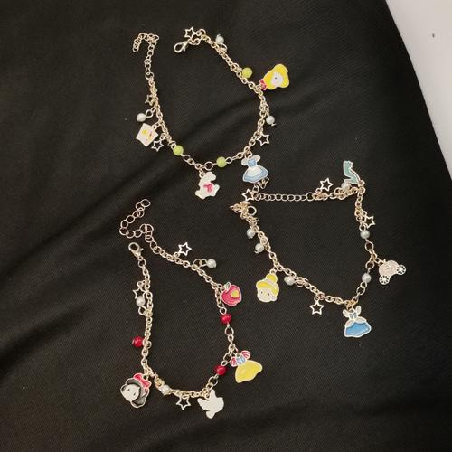 闺蜜信物姐妹一对三人公主手链ins小众设计手链