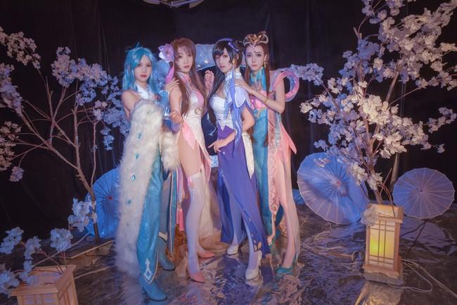 cos王者荣耀四大美女同人旗袍
