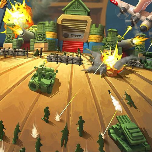 小人坦克打仗战机航母战车大炮军事模型