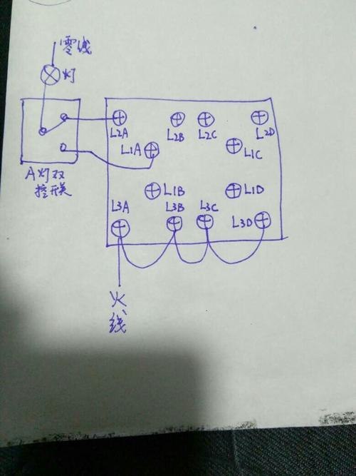 正泰四联双控开关接线图这个怎么接,是不是l1a,l1b,l1c,l1d接火线进