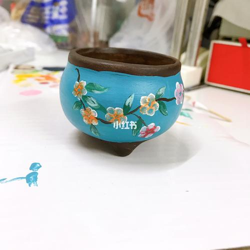 手绘花盆_手绘_家居家装_家居装饰