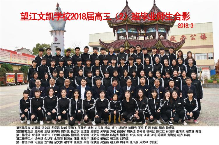 文凯学校2018届毕业合影-望江县文凯学校