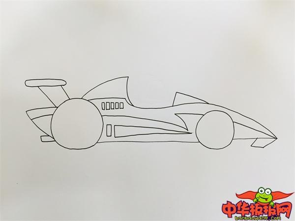 超级简单的赛车怎么画