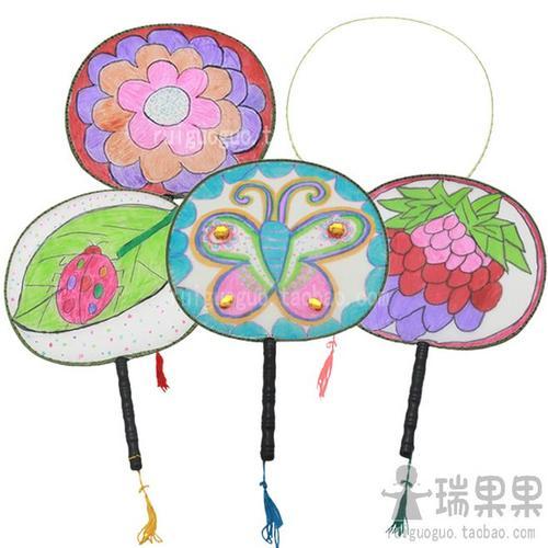 圆扇子绘画简笔画