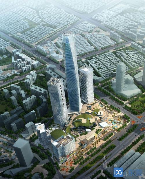 东莞国贸中心日景鸟瞰图