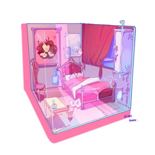 给oc画了她的小房间