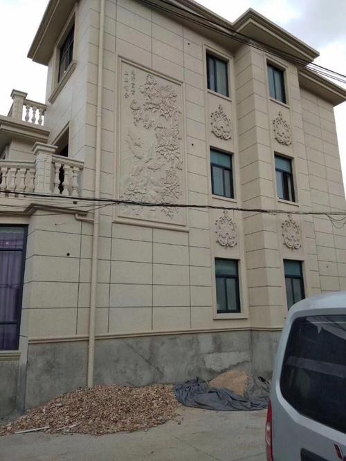别墅外墙浮雕山水画 泡沫外墙花板