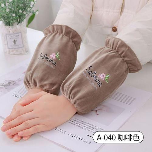 可爱套袖 ins潮秋冬季兔耳朵大人文字简约绒质手筒韩版 套女短款_易购