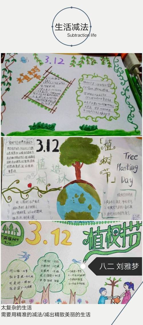 西大街初中举行植树节手抄报比赛及种植绿植活动