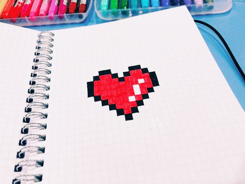 95 #vc手绘 #格子画 #像素画 简笔