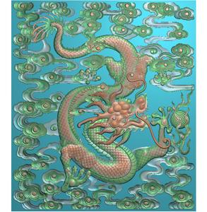 龙靠背板电脑雕刻浮雕图云龙精雕图jdp灰度图龙顶箱柜橱柜上门板