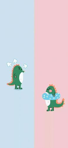 聊天背景图:一人一半,感情不散_壁纸