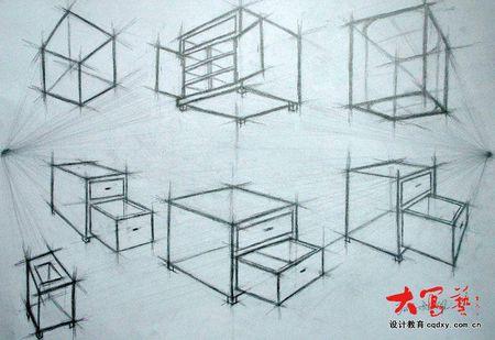 家具透视图到底怎么画…没有美术基础一点都看不懂…哎 救命