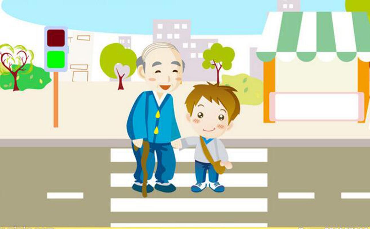 扶老人过马路,美德在孩子身上闪烁,大人的行为却让人汗颜