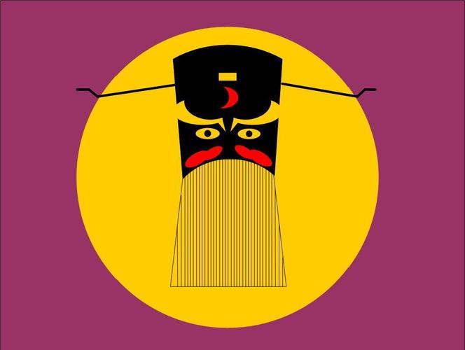 包拯脸谱手绘简笔画