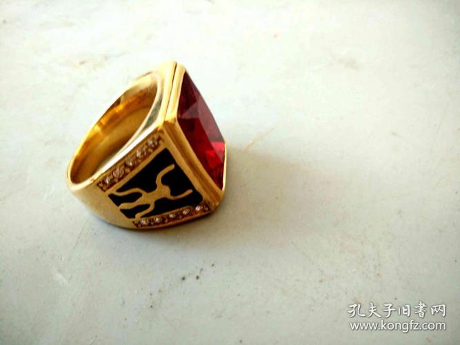清代天然老凤祥18k红宝石戒指214