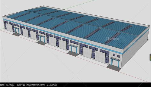 工厂仓库建筑模型