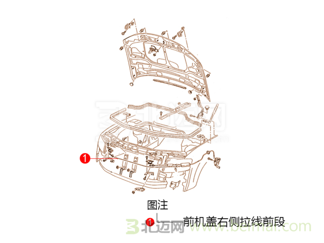 前机盖拉线