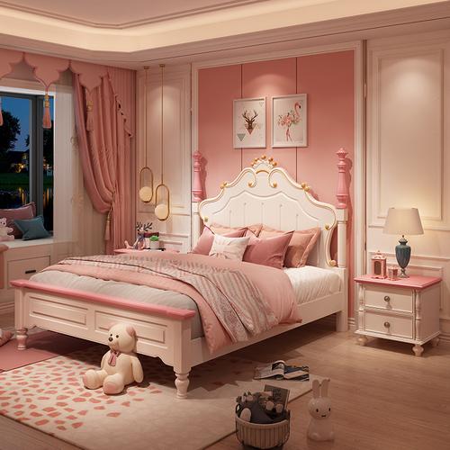5单人实木床少女网红公主床少女梦幻城堡儿童房