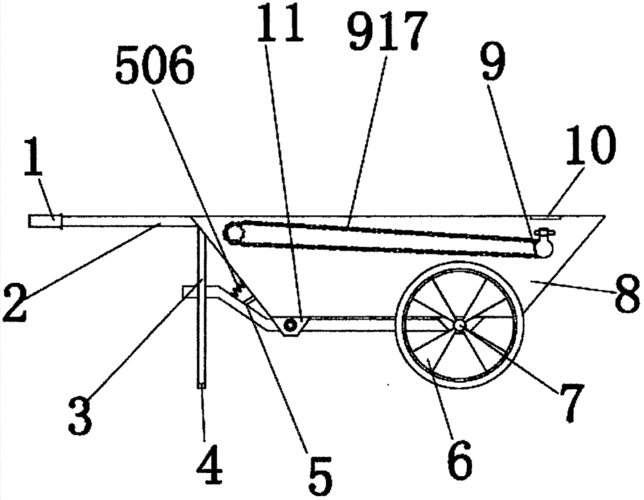 一种建筑工程用便捷照明式手推车制造技术,杠杆式手