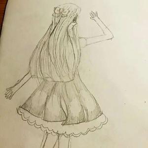 铅笔画漫画人物古装女简笔画