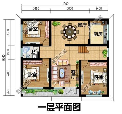 120平方米的自建房设计图,简直就是为农村量身定制的