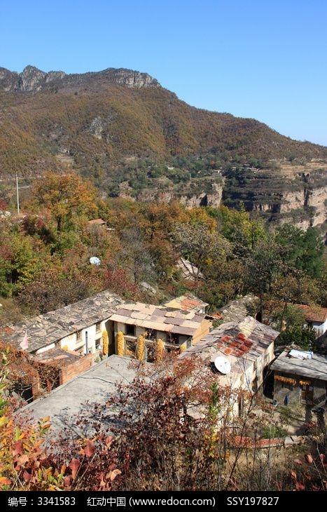 大山里的农户秋天