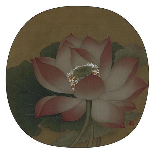 李艳     临宋出水芙蓉图  绢本
