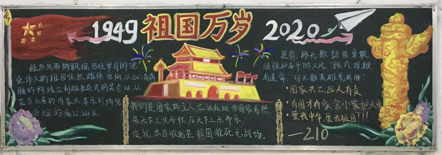 安庆市育才中学开展"国庆节"黑板报主题评比活动