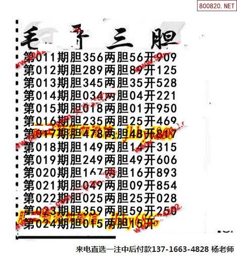 024期 全部福彩3d胆码图谜总汇(天齐网收集)