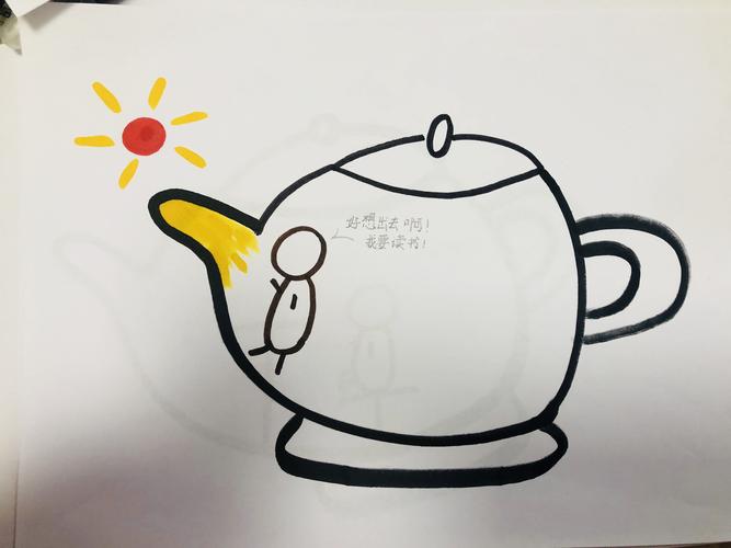 在疫情期间,我们可以与孩子们一起进行心理魔法壶的绘画活动.