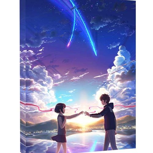 情侣星空画diy你的名字数字油画油彩卡通动漫人物新海诚电影周边
