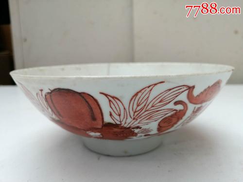 民国红瓷碗