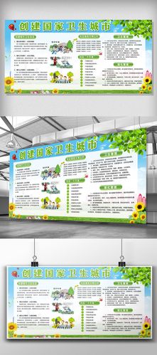 创建国家卫生城市社区公益宣传展板
