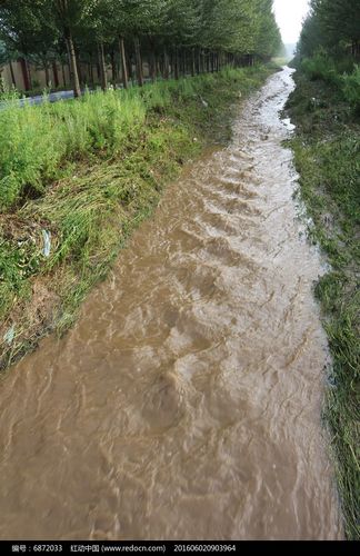 山水形成的浑浊小河