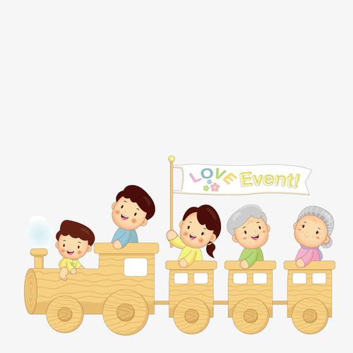 开火车的孩子和老人火车