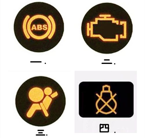 常见的汽车故障灯标志图解,车辆故障灯标志图解大全警示灯