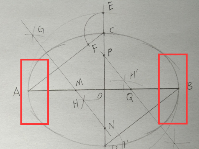 怎么用圆规和尺子画椭圆