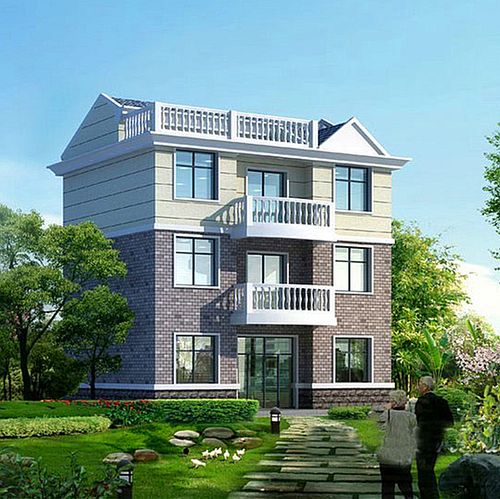 11米x6米农村住设计图,农村12米x6米设计图 三层农村别墅设计图效果图 全套建筑施工自建房图纸 11米x10米