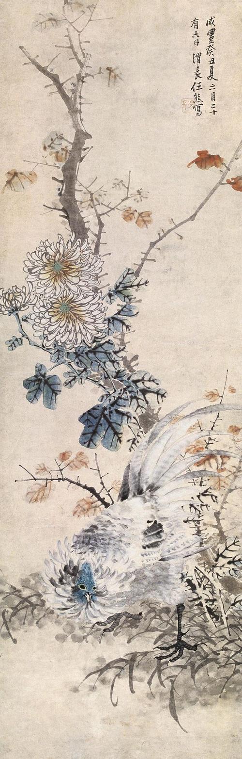 任熊花鸟作品欣赏