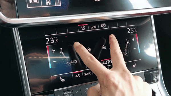 奥迪a6l空调按钮图解a6l空调除雾和暖风开启方法