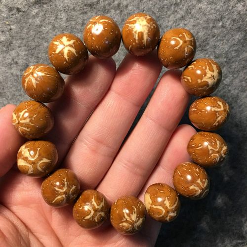 紫金鼠手串光珠 招财鼠菩提子原籽手链 念珠把件佛珠文玩手串男女款